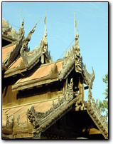 Wooden roof decoration