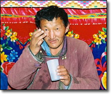 Mongolian Vodka Drinking